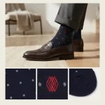 جوراب ساق بلند نقطه چین مردانه AHA مهیار